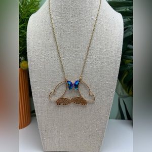 Elegant Statement Butterfly Necklace -  Classic Boho Chic Butterfly Necklace